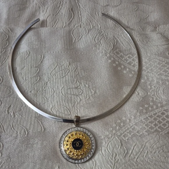 Chanel Gold and Silver Button Pendant - Picture 3 of 3